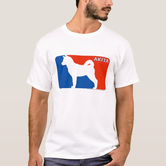 T-shirt de chien de ligue d'Akita (Devant)
