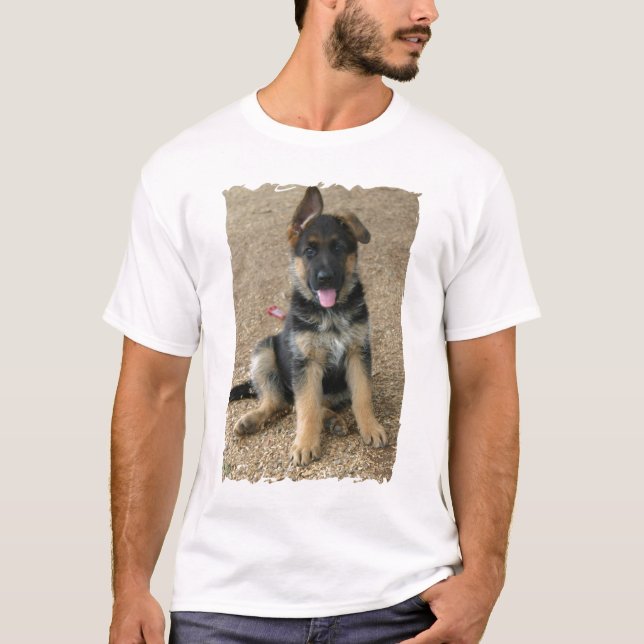 T-shirt de chiot de berger allemand (Devant)
