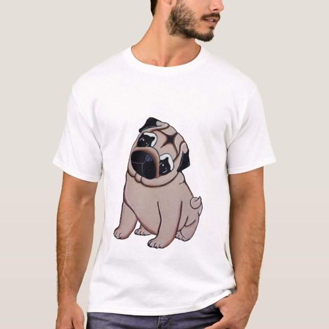 T-shirt de chiot de carlin de faon (Devant)