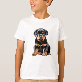T-Shirt de chiot Rottweiler pour enfant