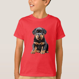 T-Shirt de chiot Rottweiler pour enfant