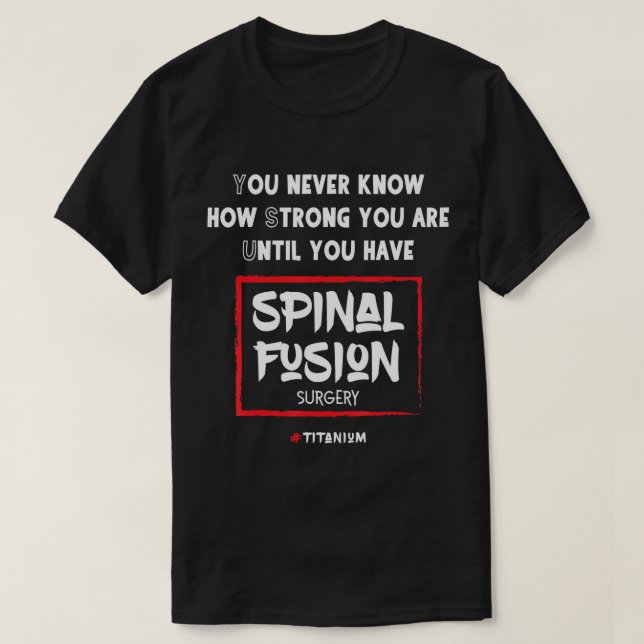 T-shirt de chirurgie de fond de fusion épinière (Design devant)