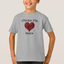 T-shirt "de cicatrices de fouille de poussins"