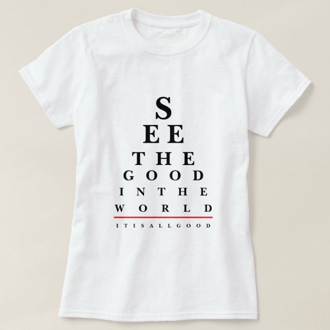 T-shirt de citation de diagramme d'oeil (Design devant)