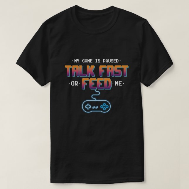 T-Shirt De Citation De Gamer Drôle - "Mon Jeu Est  (Design devant)