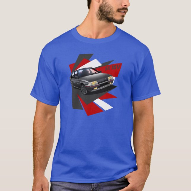 T-shirt de Citroen BX 16V (gris-foncé) (Devant)