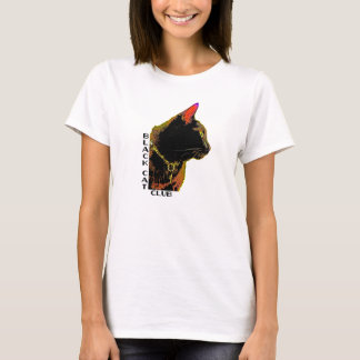 T-shirt de club de chat noir