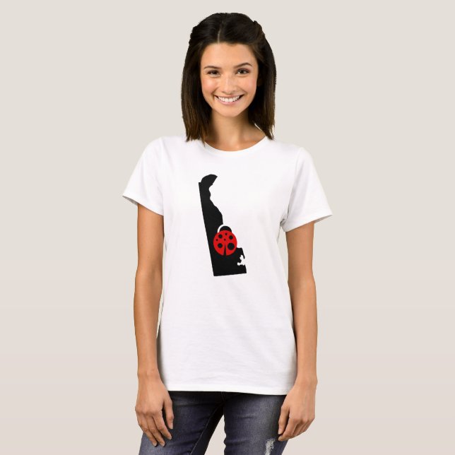 T-shirt de coccinelle d'état du Delaware (Devant entier)