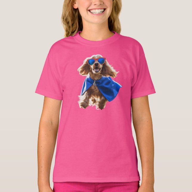 T-shirt de Cocker Spaniel Superhero (Devant)