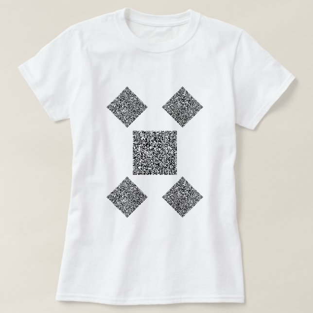 T-shirt de code QR personnalisé avec vos informati (Design devant)