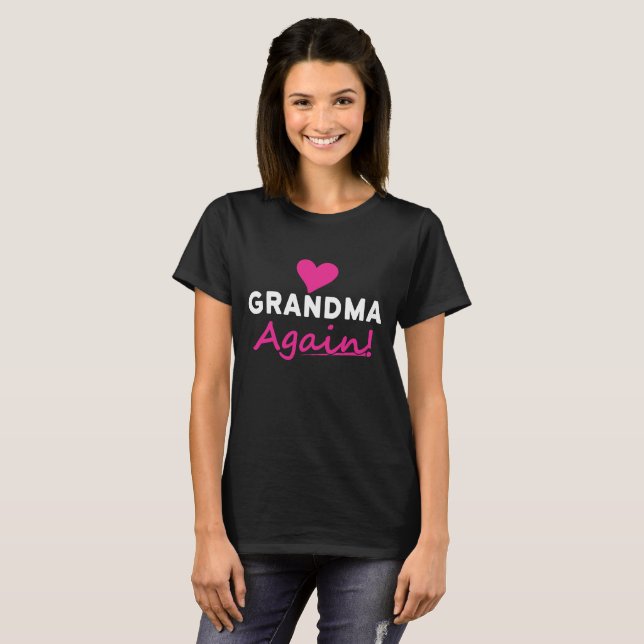 T-shirt De coeur de grand-maman cadeau de faire-part de (Devant entier)