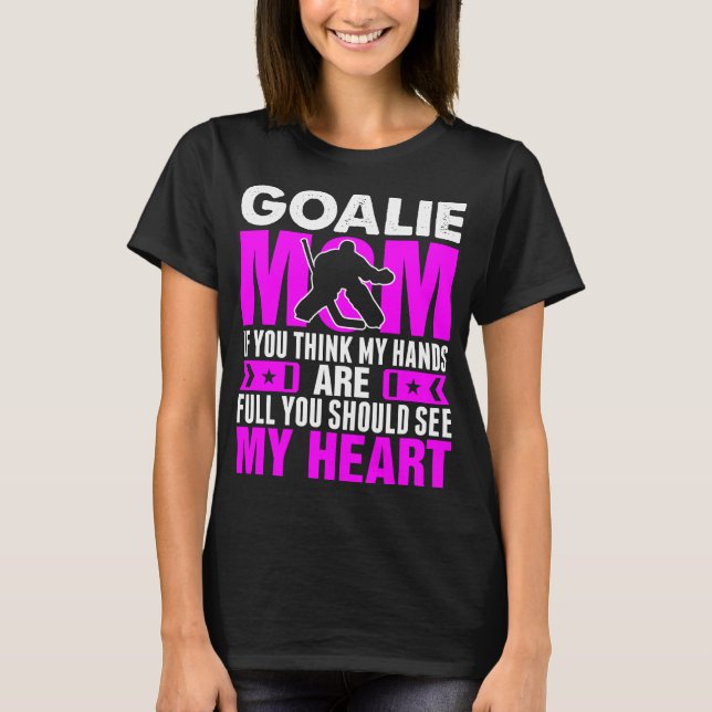 T-shirt de coeur de la mère de gardienne de but (Devant)