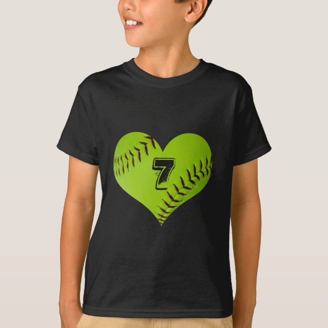 T-shirt de coeur du base-ball (Devant)