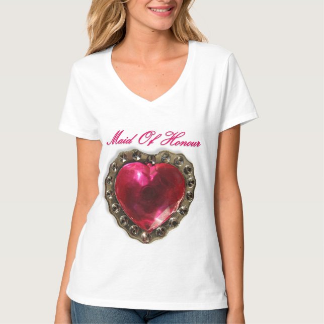 T-Shirt De Coeur Rose D'Honneur (Devant)