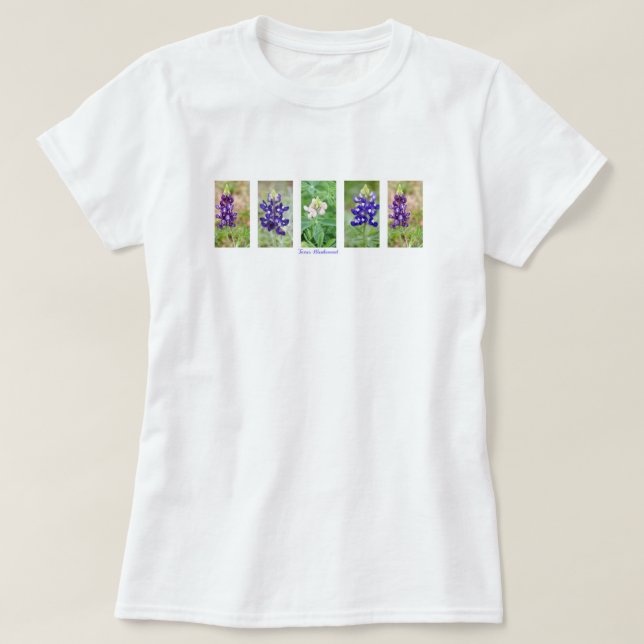 T-shirt de collage de Bluebonnet de Texas (Design devant)