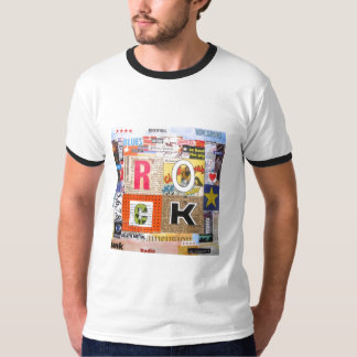 T-shirt de collage de roche
