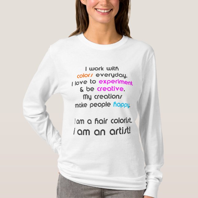 T-shirt de coloriste de cheveux (Devant)