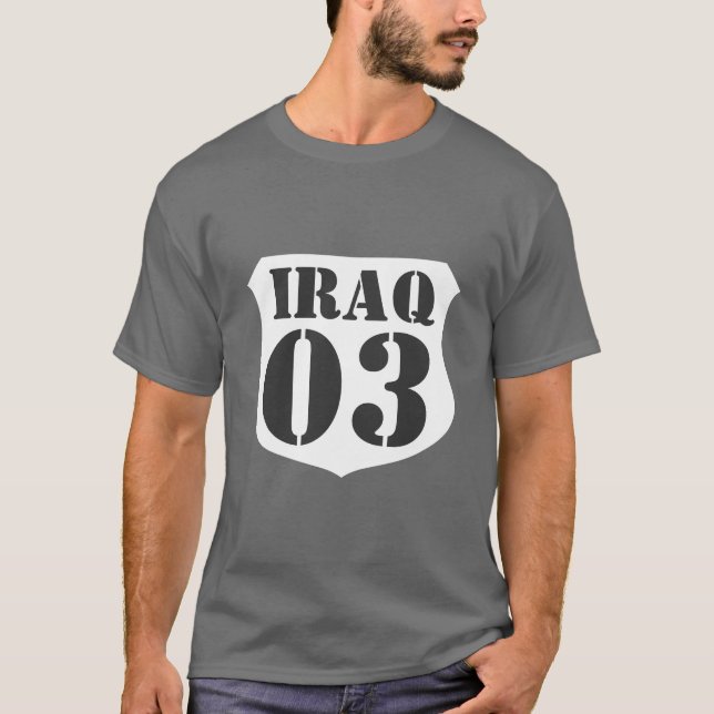 T-shirt de combattant d'Irak - personnalisable par (Devant)