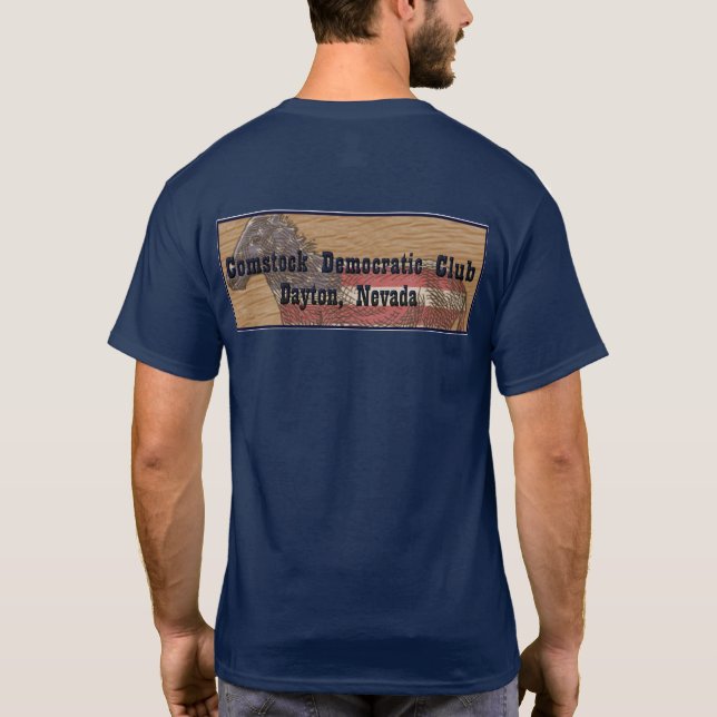 T-shirt De Comstock de club de logo dos Democratic dessus (Dos)