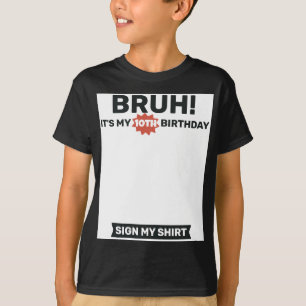 T-shirt de conception de signe de chemise de 10e a