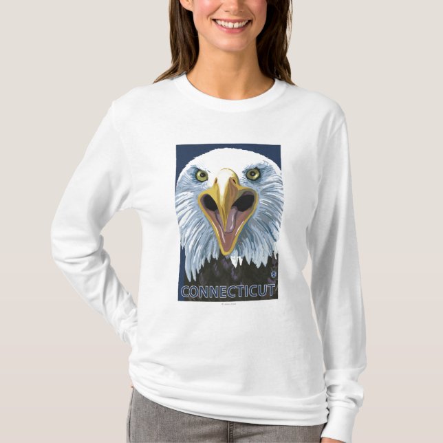 T-shirt De ConnecticutEagle fin (Devant)