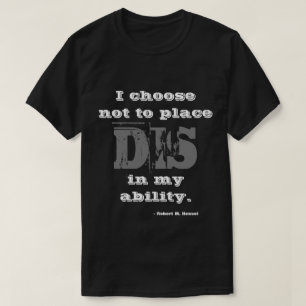 T-shirt de conscience d'incapacité