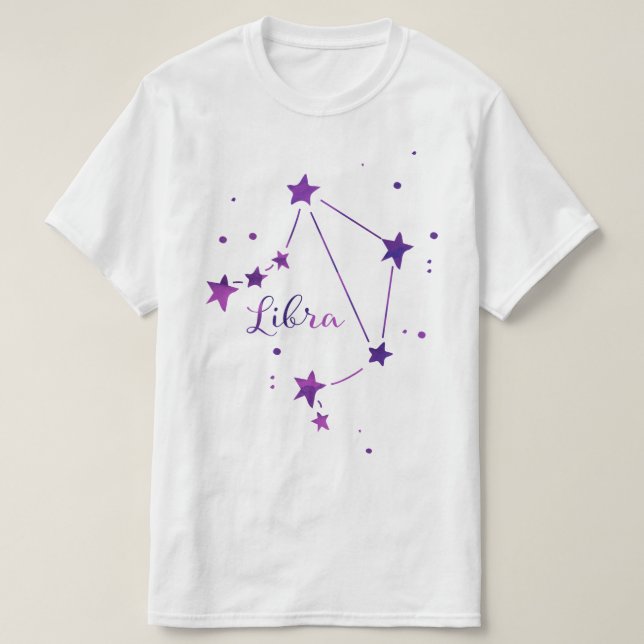 T-shirt de constellation de zodiaque de Balance (Design devant)