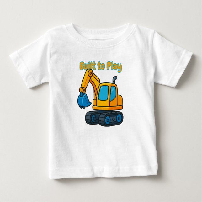 T-shirt de construction drôle pour garçons et fill (Devant)