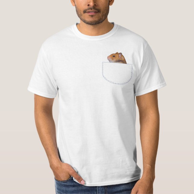 T-shirt de copain de poche de hamster (Devant)