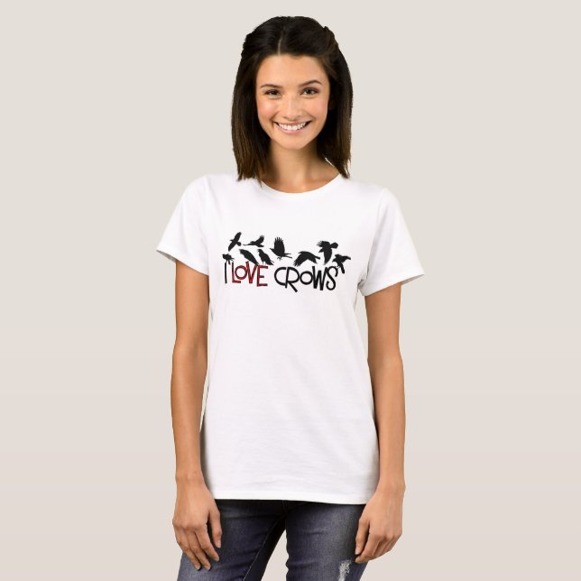 T-shirt de corneille de dames (Devant entier)