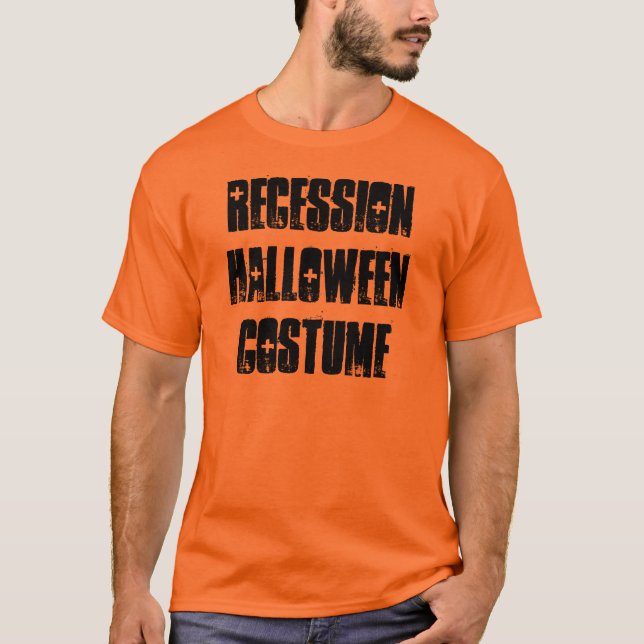 T-shirt de costume de Halloween de récession, (Devant)