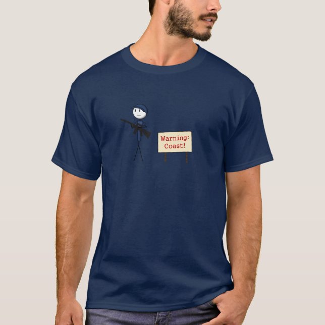T-shirt "de côte de avertissement" (Devant)