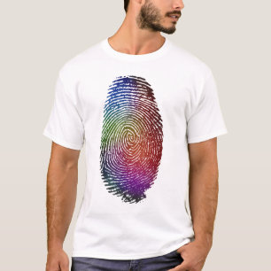 T-shirt de couleur d'empreinte digitale