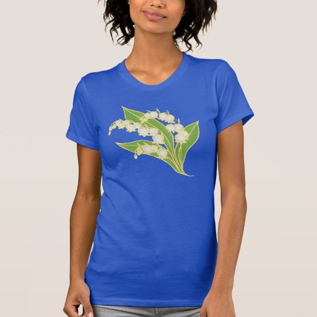 T-shirt de Coureuse-de retour de dames : Le muguet (Devant)