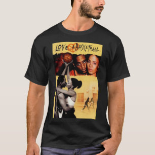 T-shirt de couverture d'amour et de basket