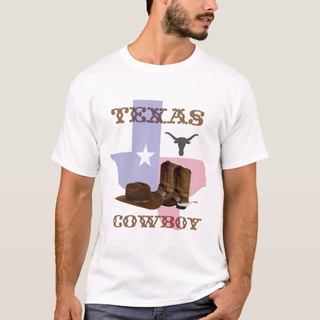 T-shirt de cowboy du Texas (Devant)