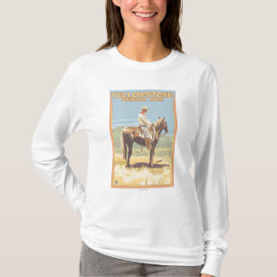 T-shirt De cowboy ressortissant de Yellowstone à cheval -