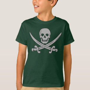 T-shirt de crâne de pirate et d'enfant d'épées