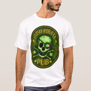 T-shirt de crâne de Pub de pirate du jour de St