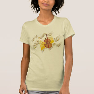 T-shirt de crème de remous de notes de musique