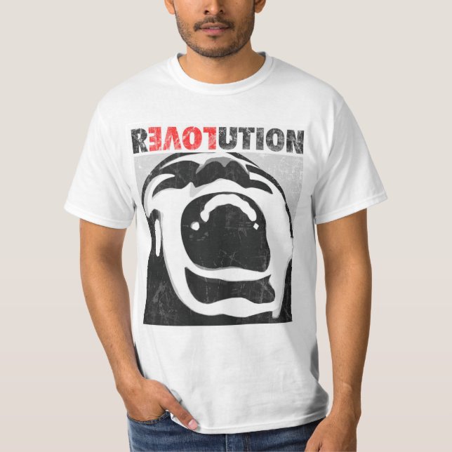 T-shirt de cri perçant d'amour de révolution (Devant)