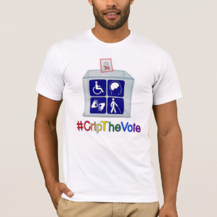 T-shirt de #CripTheVote, blanc, pour les hommes