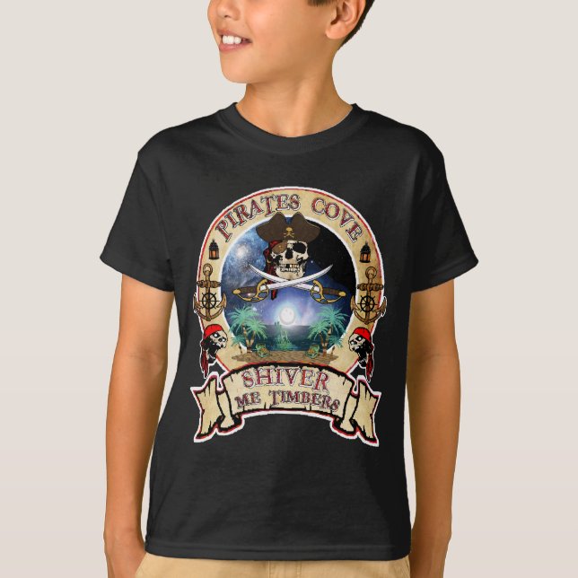 T-shirt de crique de pirates (Devant)