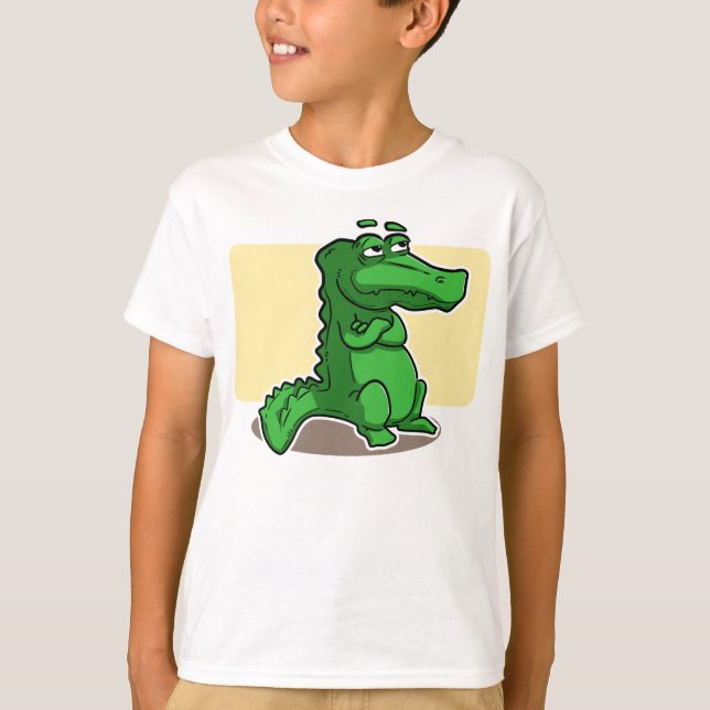 T-shirt de crocodile d'enfants (Devant)
