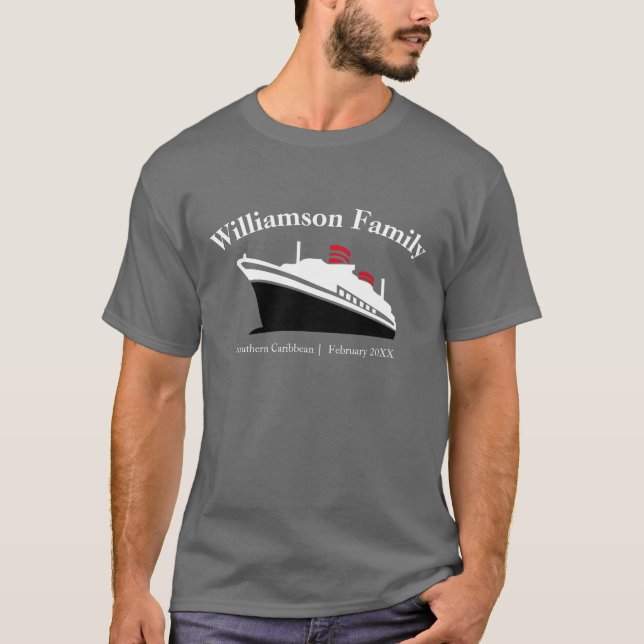 T-shirt de croisière en famille jumelée personnali (Devant)