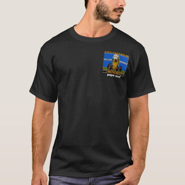 T-shirt de cru de Paulanerbrau du surf de papa (Devant)