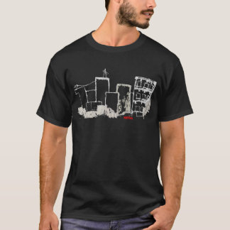 T-shirt de Crumbletown (blanc sur le noir)