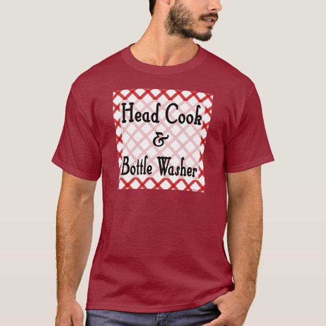 T-shirt de cuisine disant Chef cuisinier et laveur (Devant)