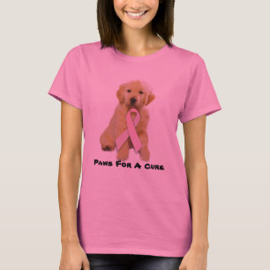T-shirt de dames de cancer du sein de golden