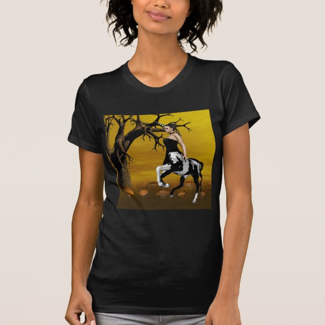 T-shirt de dames de centaure (Devant)